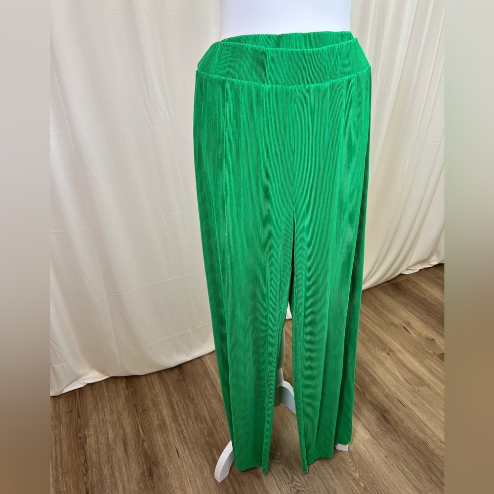 Green Accordion Pants